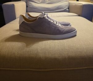 Men's Casual Suede Sneakers in Light Gray